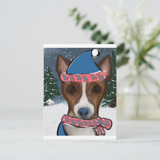 BASENJI POSTKARTE (Stehend Vorderseite)