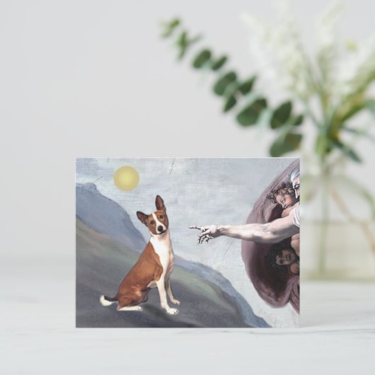 Basenji Postkarte (Stehend Vorderseite)