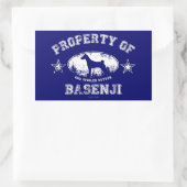Basenji Rechteckiger Aufkleber (Tasche)