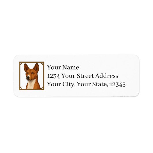 Basenji Return Address Labels (Vorne)