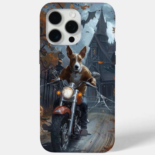 Basenji Riding Motorrad Halloween Beängstigend Case-Mate iPhone Hülle (Rückseite)
