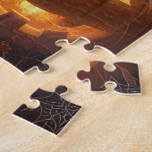 Basenji Riding Motorrad Halloween Beängstigend Puzzle (Seite)