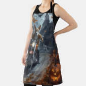 Basenji Riding Motorrad Halloween Beängstigend Schürze (InSitu)