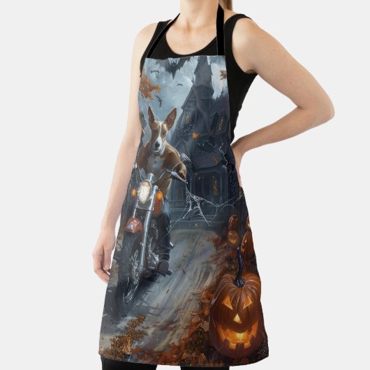 Basenji Riding Motorrad Halloween Beängstigend Schürze (InSitu)