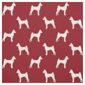 Basenji Silhouette-Muster-Rot Stoff (Muster)