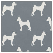 Basenji Silhouette-Muster Stoff (Nahaufnahme)