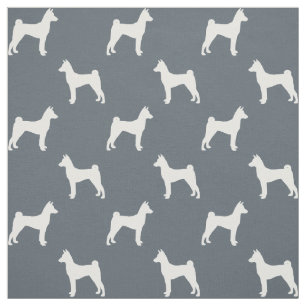 Basenji Silhouette-Muster Stoff