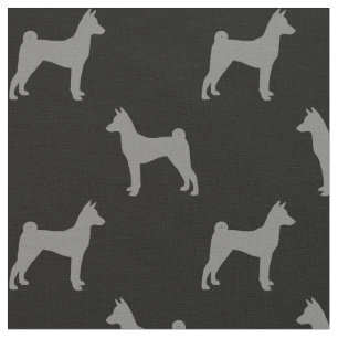 Basenji Silhouette-Muster Stoff