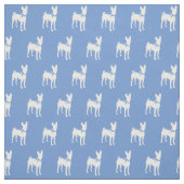 Basenji Silhouette Pet Light Blue Stoff (Muster)