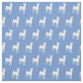 Basenji Silhouette Pet Light Blue Stoff (Muster)