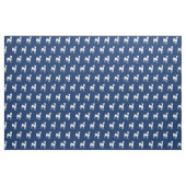 Basenji Silhouette Pet Navy Blue Stoff (Fat Quarter (45,7 x 55,9 cm))