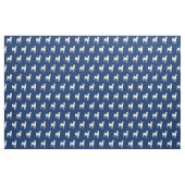 Basenji Silhouette Pet Navy Blue Stoff (Fat Quarter (45,7 x 55,9 cm))