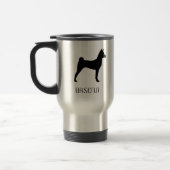 Basenji Silhouette Reisebecher (Links)