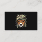 Basenji Soldier Veteran DogArmy Dog Lover 617 Visitenkarte (Vorderseite)