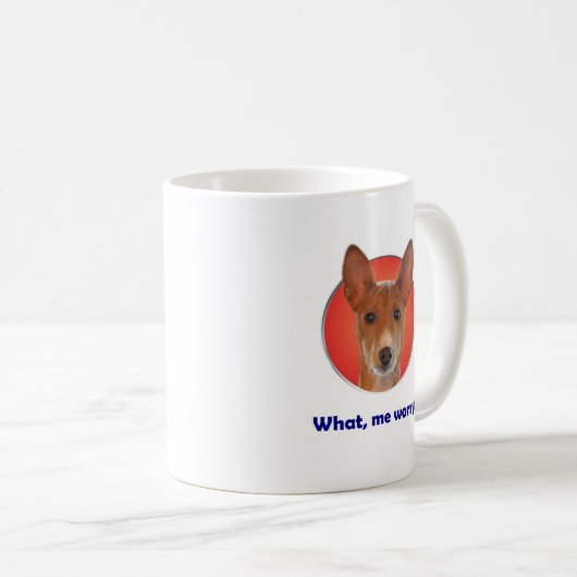 Basenji Sorge-Kaffee-Tasse Kaffeetasse (VorderseiteRechts)