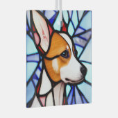 Basenji ‚Stainglas‘ Ornament Aus Glas (Vorderseite Rechts)