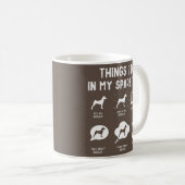 Basenji Things Do Spare Time Funny Dog Mom Dad  Kaffeetasse (VorderseiteRechts)