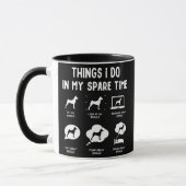 Basenji Things Do Spare Time Funny Dog Mom Dad Tasse (Links)
