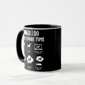 Basenji Things Do Spare Time Funny Dog Mom Dad  Tasse (Vorderseite Links)