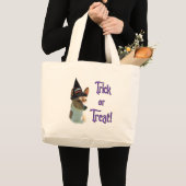 Basenji Trick Jumbo Stoffbeutel (Vorderseite (Produkt))