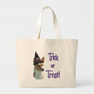 Basenji Trick Jumbo Stoffbeutel