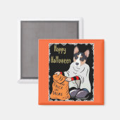 Basenji Trick oder Treat Magnet (Vorderseite/Rückseite)