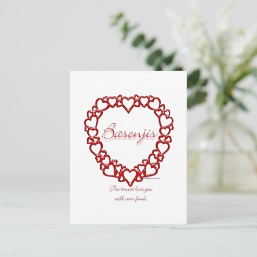 Basenji True Love Postkarte (Stehend Vorderseite)