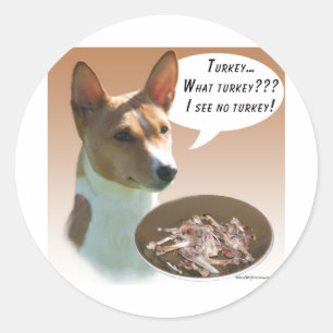 Basenji Türkei Runder Aufkleber