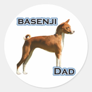 Basenji Vater 4 - Aufkleber