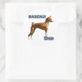Basenji Vater 4 - Aufkleber (Tasche)