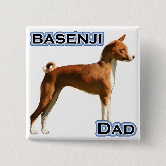 Basenji-Vater 4 Button (Vorderseite)