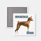 Basenji Vater 4 - Magnet (Vorderseite/Rückseite)