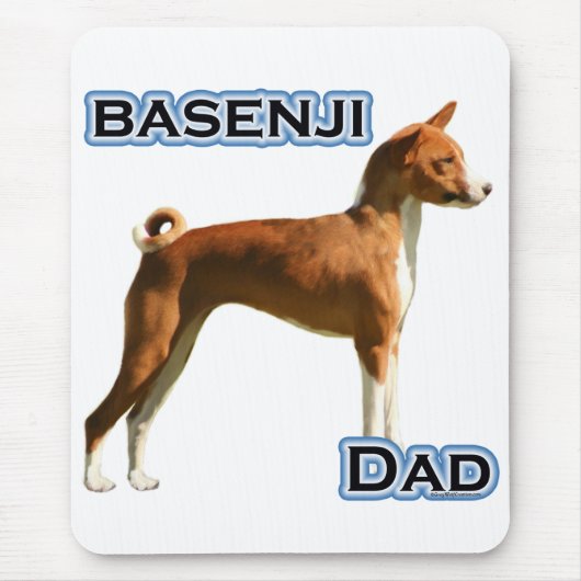 Basenji-Vater 4 Mousepad (Vorne)