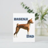 Basenji-Vater 4 Postkarte (Stehend Vorderseite)