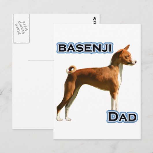 Basenji-Vater 4 Postkarte (Vorne/Hinten)