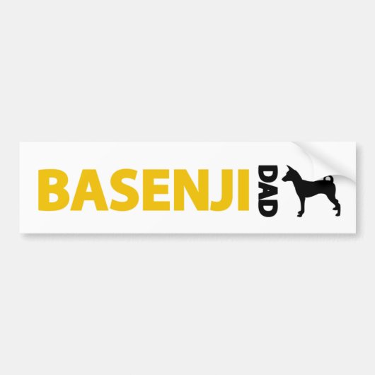Basenji Vater Autoaufkleber (Vorne)