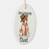 Basenji Vater Keramik Ornament (Rechts)