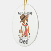 Basenji Vater Keramik Ornament (Links)