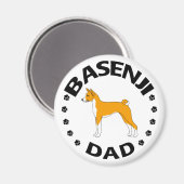 Basenji-Vater Magnet (Vorderseite/Rückseite)