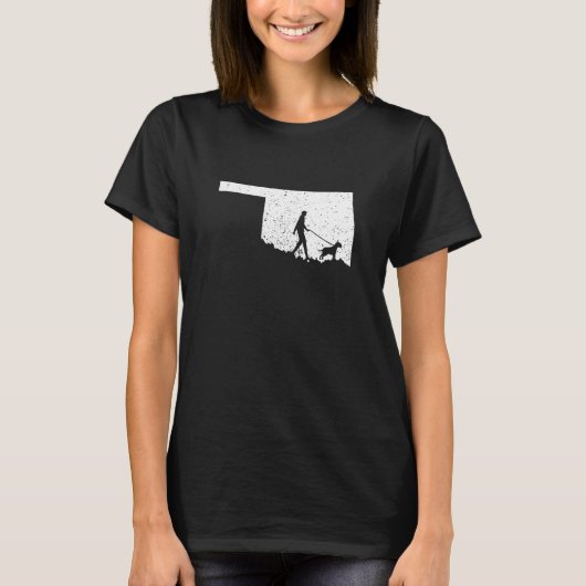 Basenji Walking Oklahoma Dog T-Shirt (Vorderseite)