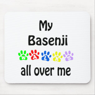 Basenji Walks Design Mousepad
