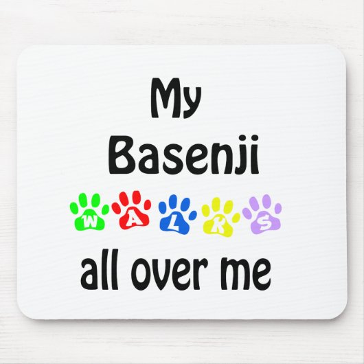 Basenji Walks Design Mousepad (Vorne)