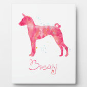 Basenji Watercolor Fotoplatte (Vorderseite)