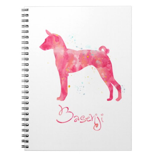 Basenji Watercolor Notizblock (Vorderseite)