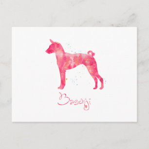 Basenji Watercolor Postkarte