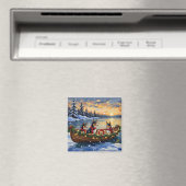 Basenji-Weihnachtsboot-Feiertag Magnet (In Situ (Geschirrspüler))