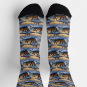 Basenji-Weihnachtsboot-Feiertag Socken (Oben)
