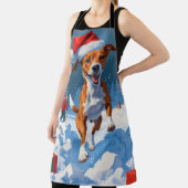 Basenji Weihnachtsfest Schneeszene Schürze (InSitu)