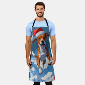 Basenji Weihnachtsfest Schneeszene Schürze (Getragen)