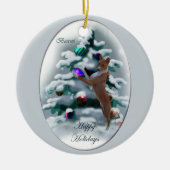 Basenji Weihnachtsgeschenke Ornament (Vorne)